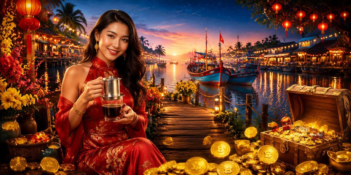 Khung cảnh Mũi Né với không gian giải trí casino và cà phê ven biển — bảo mật dữ liệu người dùng